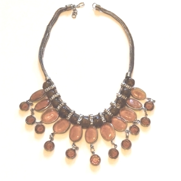 .925 SILVER OXIDIZED VINTAGE CHOKER NECKLACE WITH NATURAL BALTIC AMBER STONES - Picture 2 of 10